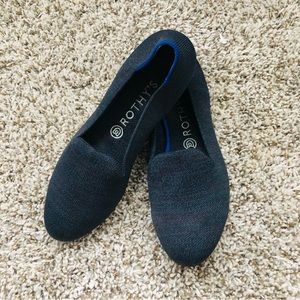 Rothy's Navy tinge of purple Loafers baker flats sz 9
